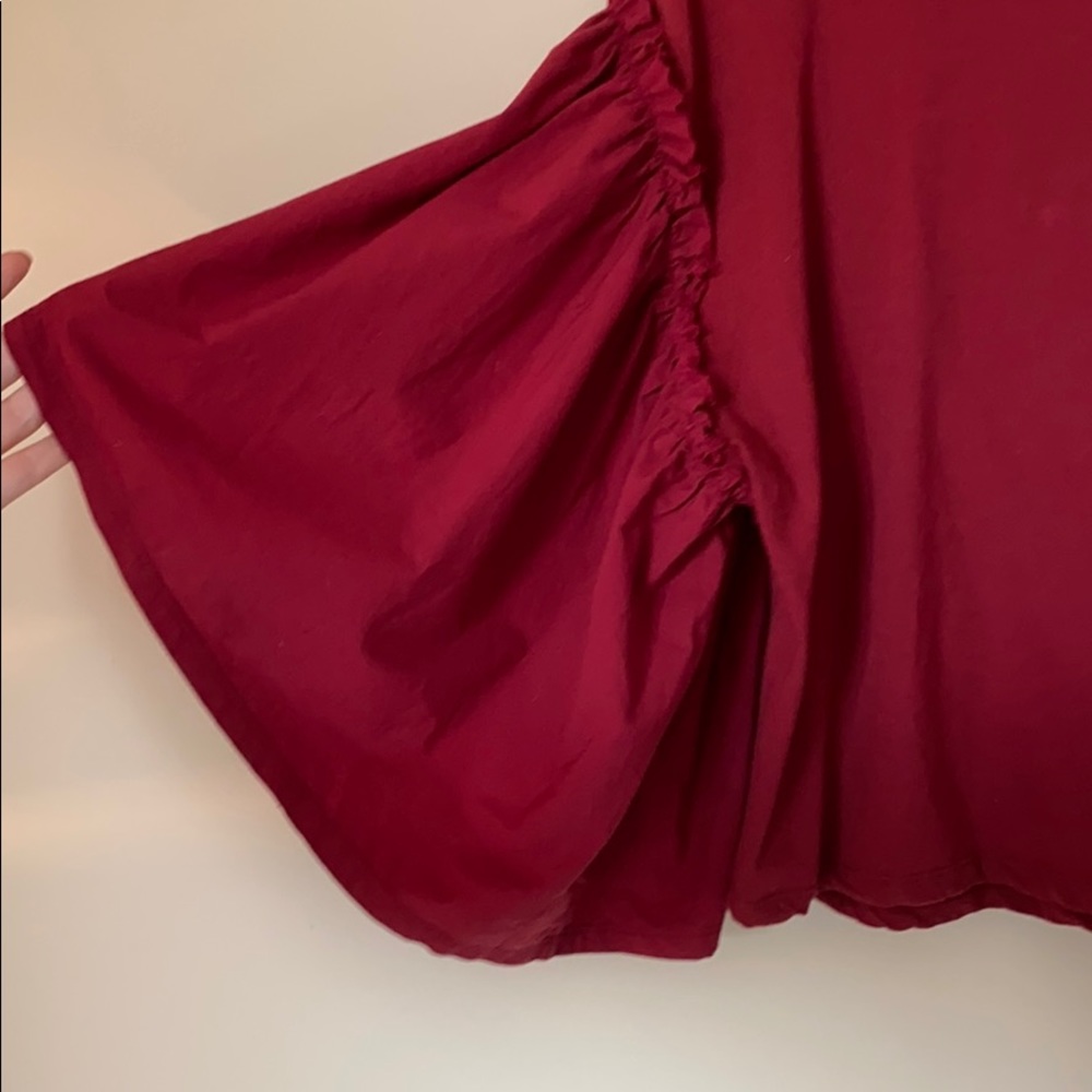 Zara Trafaluc Ruby Red Blouse - image 2